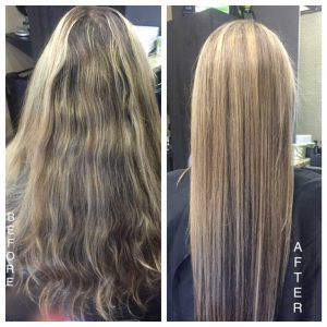 photo of Keune Keratin Smoothing treatment before and after