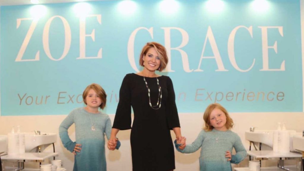 picture of Zoe Grace Salon owner Ella King and daughters Zoey and Grace