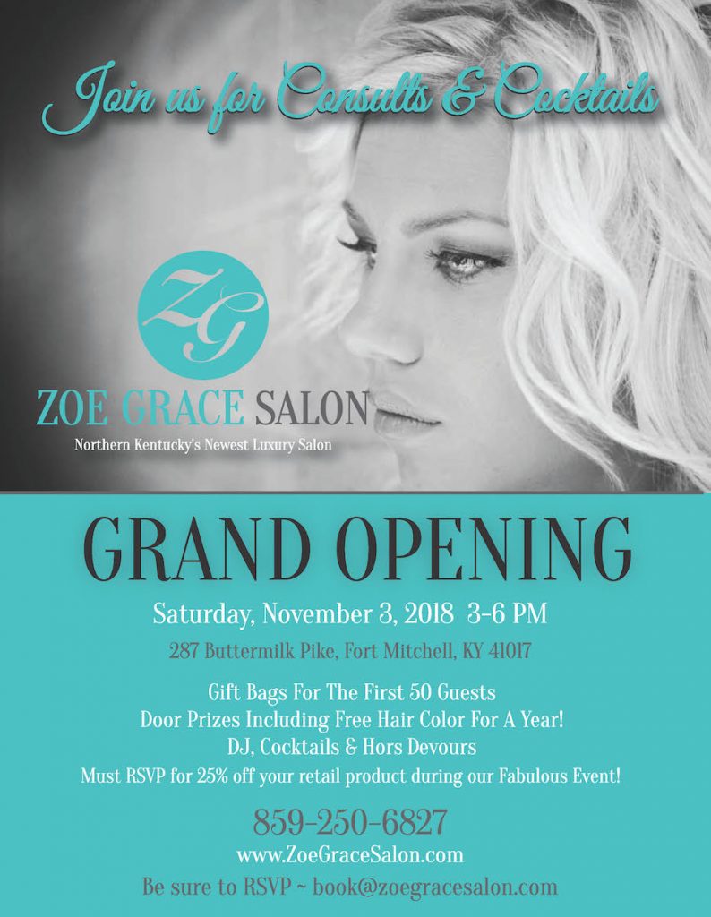 zoe grace salon grand opening