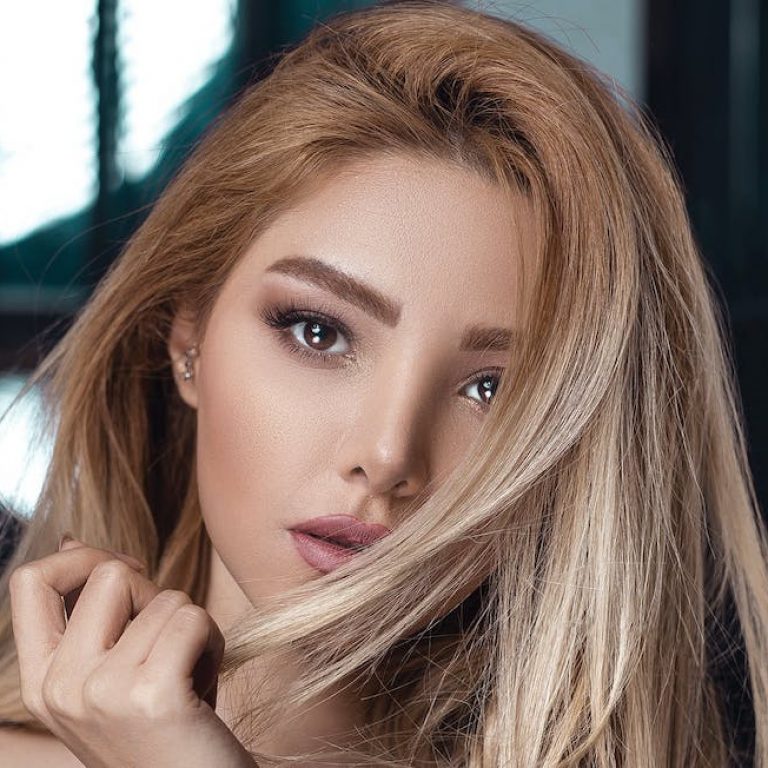 image of beautiful woman with eye makeup